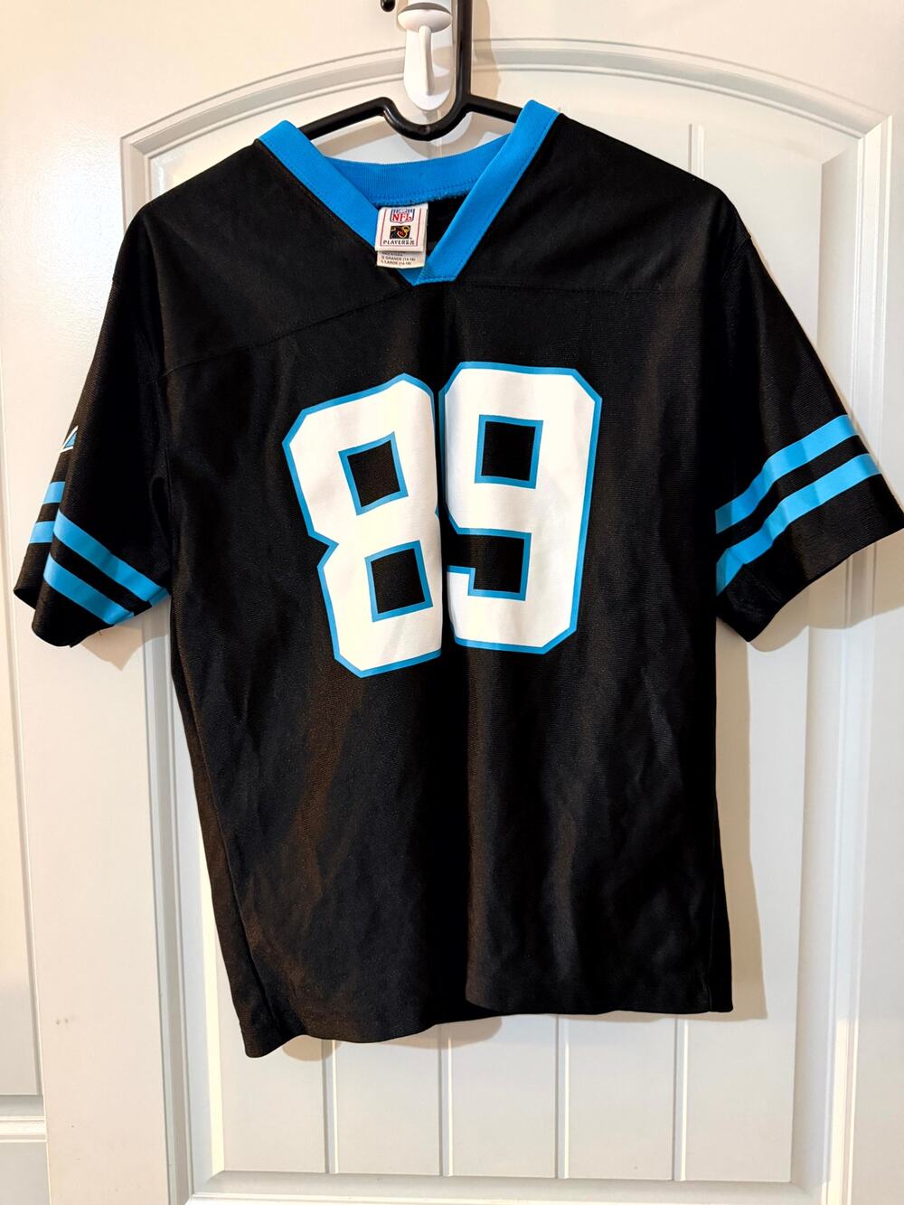Carolina Panthers Steve Smith #89 Jersey Mens Large Black Blue NFL Players